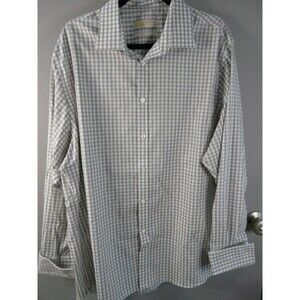 Michael Kors Mens 34/35 Mens Regular Fit Non Iron Long Sleeve Dress Shirt